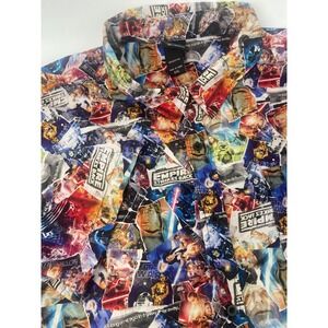 Star Wars Button Down Short Sleeve Shirt XXL Graphic‎ Print